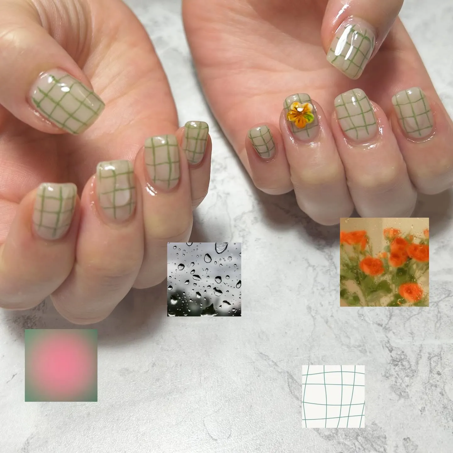 【チェック柄ネイル💅】