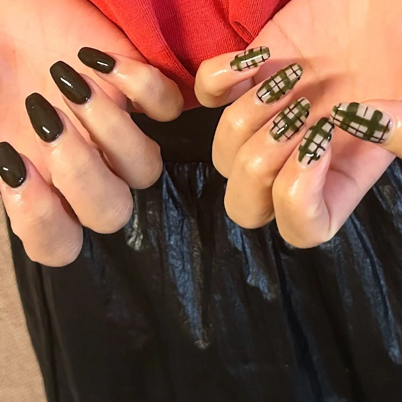 【チェック柄ネイル💅】