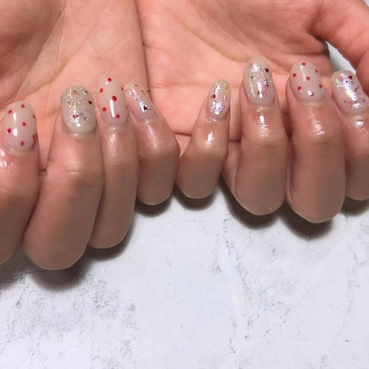 【ドット柄ネイル🫧】